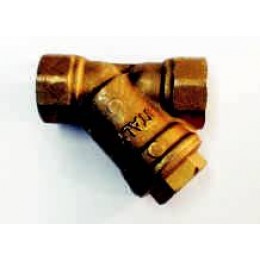 BRASS Y STRAINER, FEMALE/FEMALE, 1/2" (15MM)