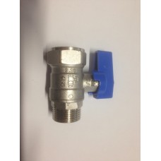 BALL VALVE, BRASS MALE FEMALE WITH BLUE ALLOY HANDLE, BSP THREADS, MADE IN ITALY (3)