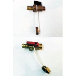 DRAIN COCK BALL VALVE WITH HOSE UNION AND BRASS CAP, 3/8" (10MM)
