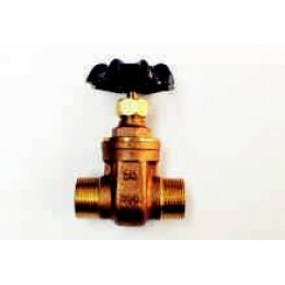 GATE VALVE, MALE/MALE, BRASS, 1/2" (15mm), 200LB