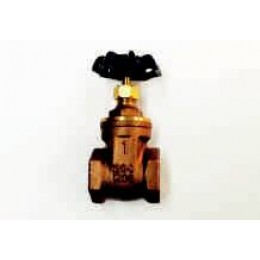 GATE VALVE, FEMALE/FEMALE, BRASS, 1/2" (15mm), 200LB