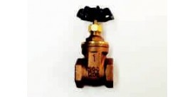 GATE VALVE, FEMALE/FEMALE, BRASS, 1 1/2" (40mm), 200LB