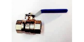 BALL VALVE, FEMALE/FEMALE, 1 1/2" (40MM), WITH BLUE LEVER HANDLE