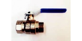 BALL VALVE, MALE/FEMALE, 2" (50MM), WITH BLUE LEVER HANDLE