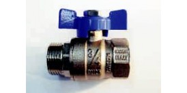 BALL VALVE, MALE / FEMALE, 3/4" (20MM), BLUE TEE HANDLE