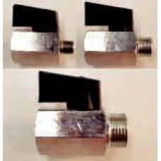 MINI BALL VALVE, BRASS, CHROME PLATED, MALE/FEMALE, BSP THREADS, MADE IN ITALY (3)