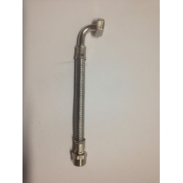 STAINLESS STEEL BRAIDED HOSES, MALE/FEMALE, ½" (15mm), STRAIGHT/ELBOW, FEMF20S15