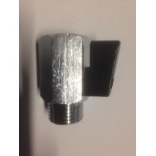 MINI BALL VALVES, BRASS, CHROME PLATED, MALE/FEMALE WITH ALLOY METAL HANDLE, BSP THREADS, MADE IN ITALY (1)