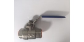 SS316 Ball Valve, 65mm, Female/Female, Lever Handle, 1000wog, BSPT Tapered Threads