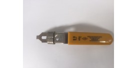 SS316 YELLOW GAS LOCKING LEVER HANDLE, 80MM, FOR THE 80MM SS316 BALL VALVE